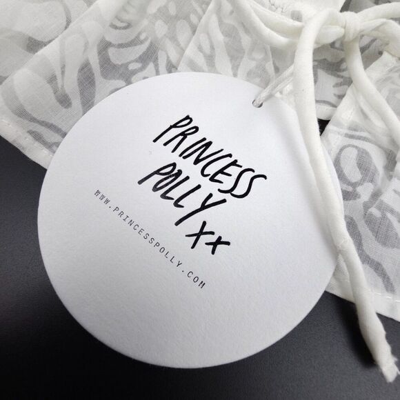 NWT Princess Polly Dominic Top White 90s Y2k Soft Girl Coquette Baddie Resort - Picture 7 of 7